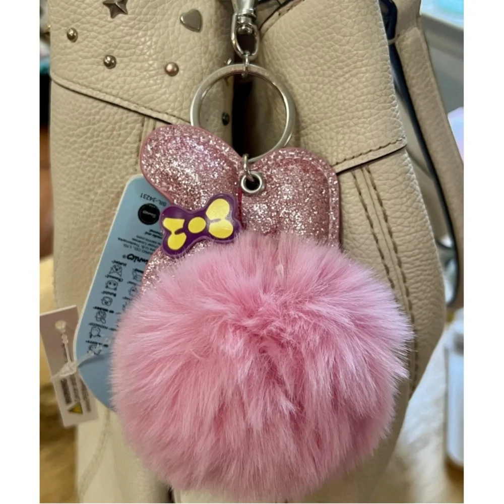 🔴 Sanrio My Melody Pink Pom Pom Keychain Bag Charm 🎀